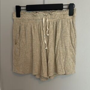 Impressions Tan High Waist Shorts Lightweight Casual